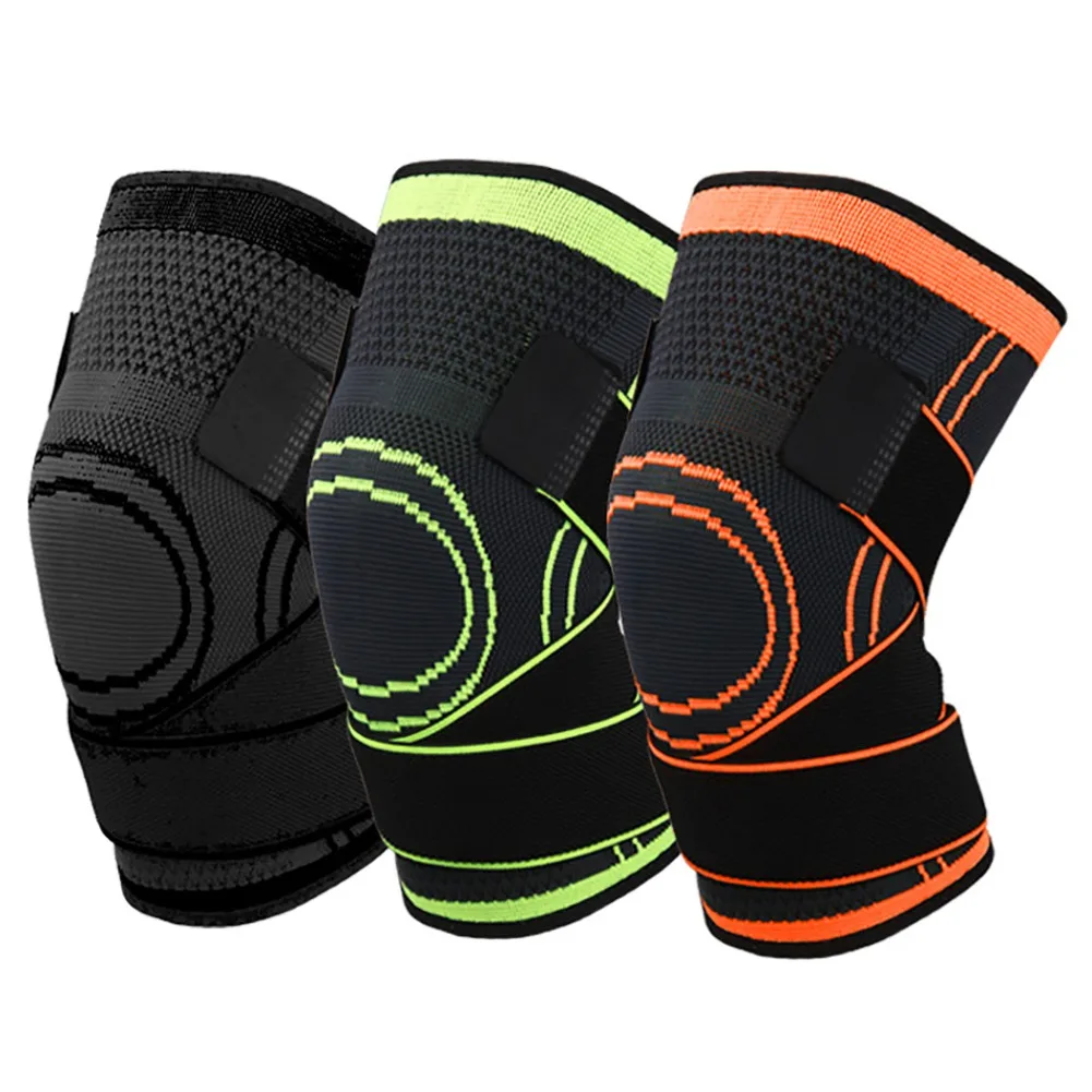 1PC Elastic Bandage Pressurized Knee Pads Knee Support Protector Sport Fitness Running Arthritis Muscle Joint Brace Kneepad