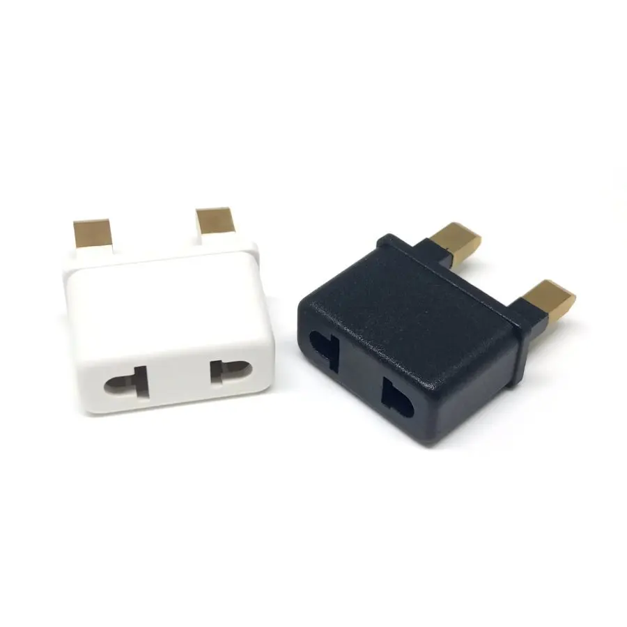 UK Ireland Malta Cyprus 2 Pin  Power Plug Adapter Change US 2 Pin, EU Plug AC250V 6A