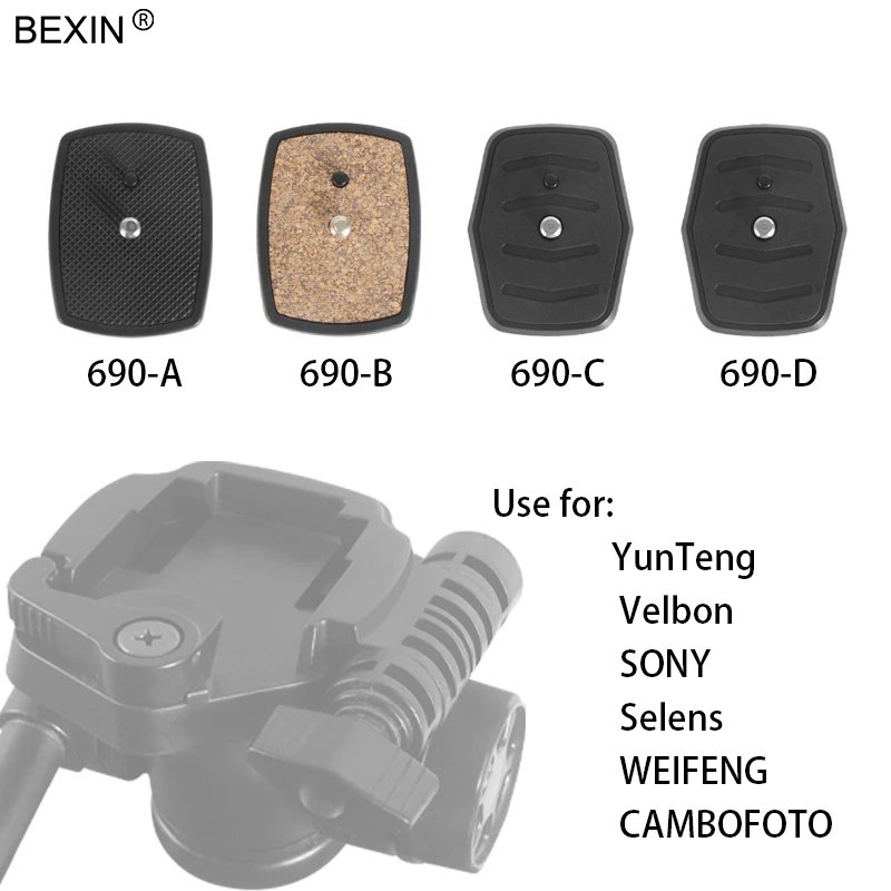 10pcs Dslr Quick Release Plate Camera Plate Tripod Head Plate Adapter With 1/4Screw For Yunteng Velbon 690 590 600 Camera Tripod