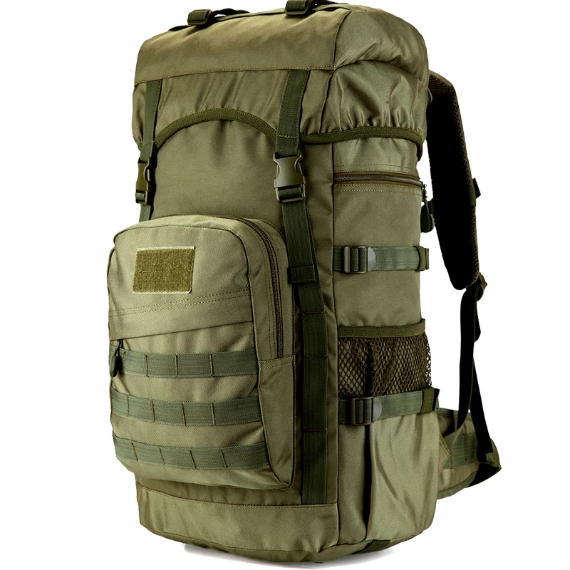 Impermeável Nylon Tactical Backpack, Grande Capacidade, Molle Bag, Escalada, Caminhada, Mochilas de Viagem, 50L