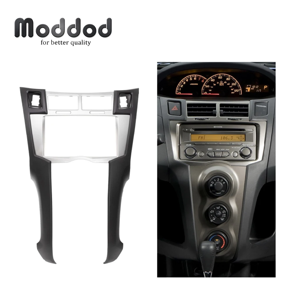 

Double Din Fascia Radio DVD Stereo Panel Dash Mounting Installation Trim Kit Frame Bezel For Toyota Yaris Vitz Platz