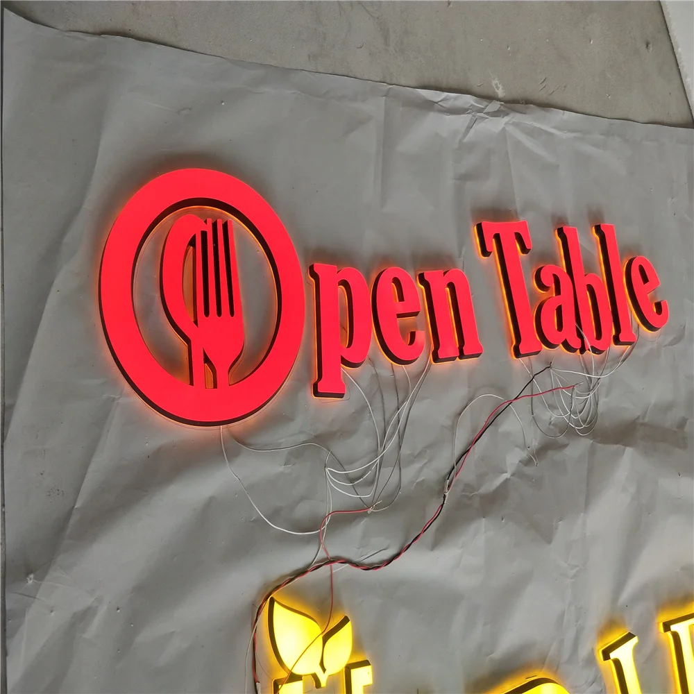 Factory Outlet  high quality  acrylic Super high brightness shop sign, custom led letter signages for logos name