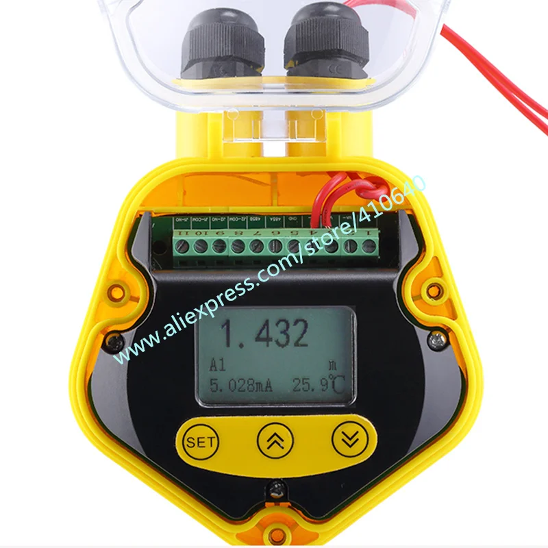 4 to 20mA DC 24v Ultrasonic Liquid Level Meter IP68 Ultrasound Particulate Monitor For Petrochemical Hydrology Sewage Concrete