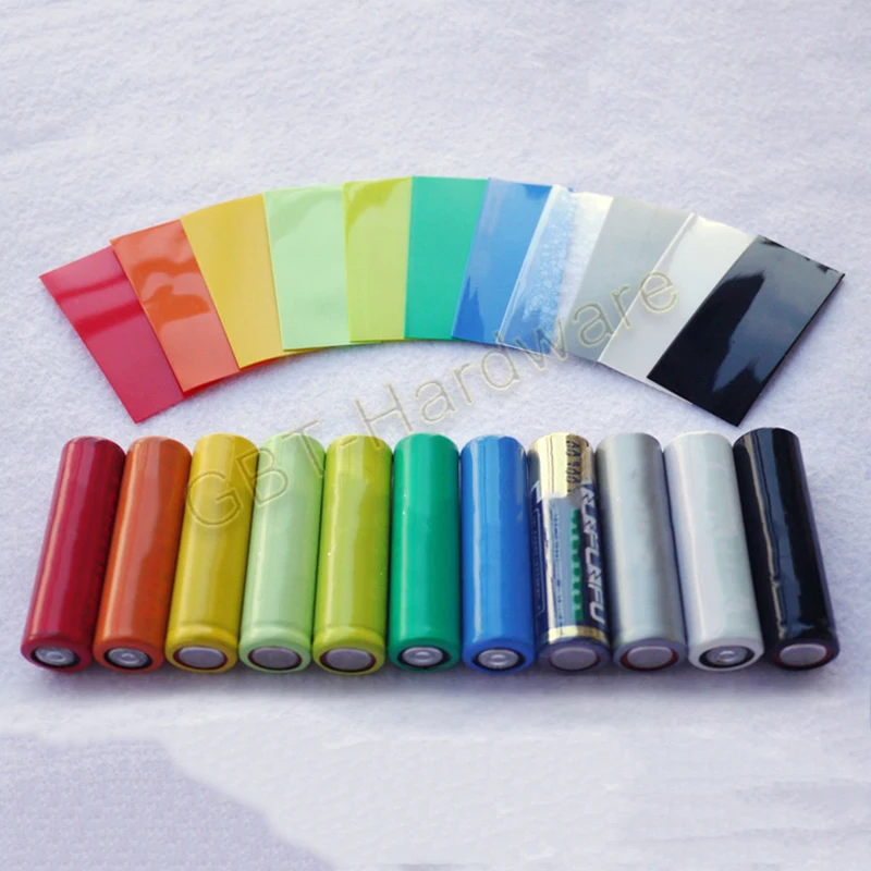 50PCS No. 5 Battery AA Battery Sleeve (Pvc Heat Shrink Tube) Shrink Temp 80°C Shrinkage Rate ≥48±5% 300V Battery Protection