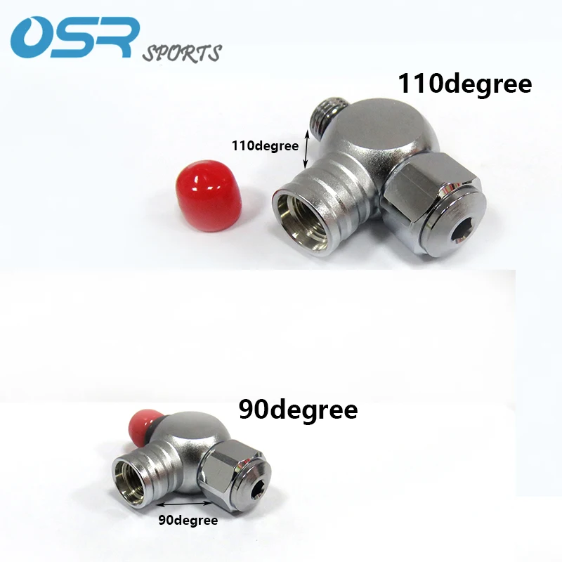 scuba diving regulator 1st stage low pressure port 1 to 2 ports adaptor swivel with 1pcs LP plug 90 degree or 110 degree