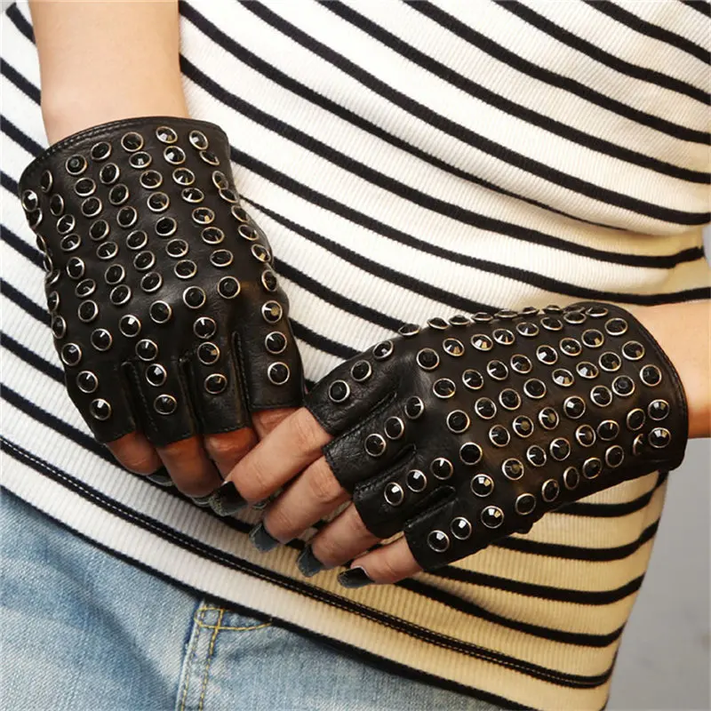 real-leather-half-finger-gloves-female-spring-autumn-sheepskin-rhinestones-performance-punk-driving-semi-finger-gloves-l116nn-1