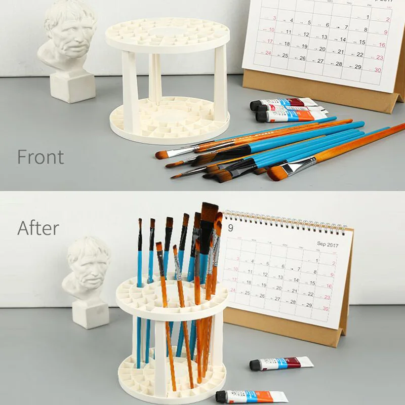 GATYZTORY Painting by number tool Paint Brushes Pen Holder 49 Holes Pen Rack Painting Brush Pen