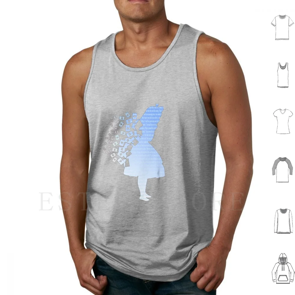 

Alice's Silhouette Tank Tops Vest Sleeveless Alice In Alice Queen Of Hearts Hearts Blue Princess Fairytale Silhouette