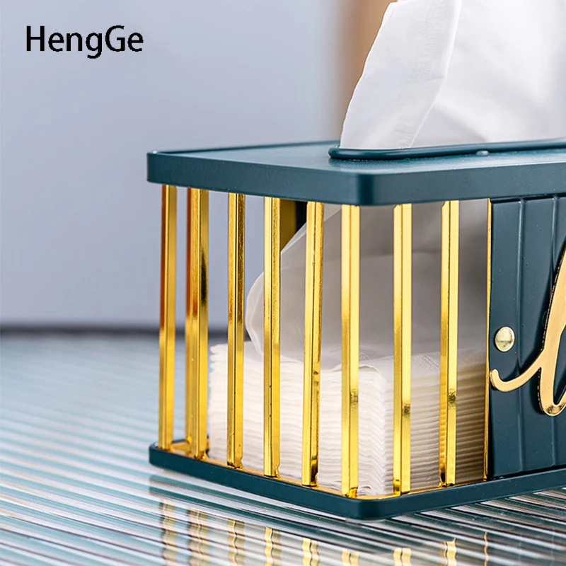 Hollow Out Iron Art Tissue Box Light Luxury Home Napkin Storage Boxes Golden Butterfly Decorate Nordic Decoration Home Modern