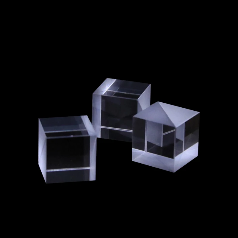 Beam Splitting Prism 15X15mm Optical Glass Spliter Cube Split Ratio 50%: 50%