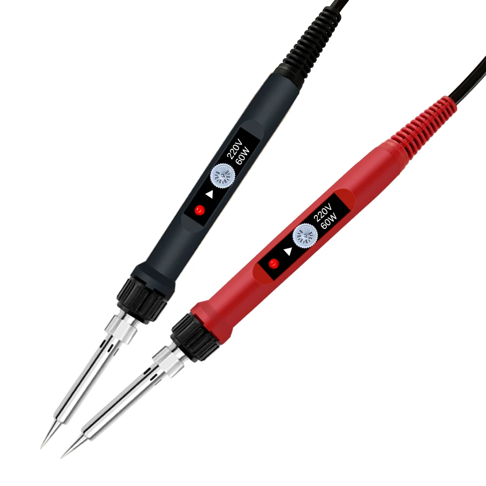 60W Portable Electric Soldering Iron Welding Irons Temperature Adjustable 220V 110V Welding Rework Station Soldering Tips