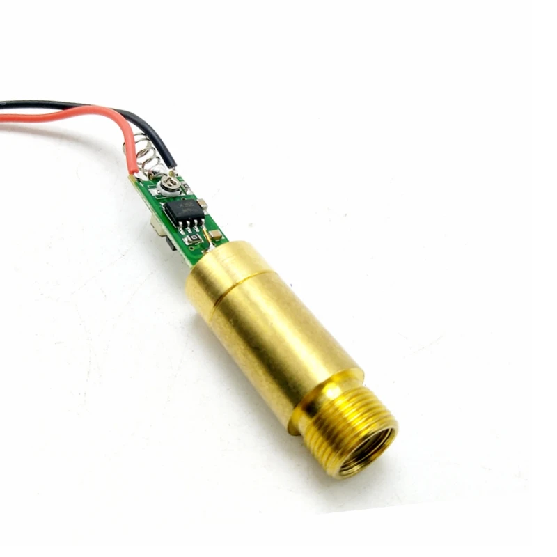 

Industrial / Lab 30mW 532nm Green Dot Laser Diode Module 3.7-4.2V with APC Driver 12x35mm Brass Housing