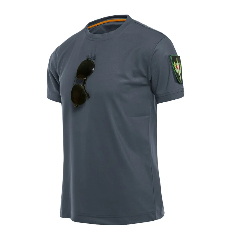 Outdoor Sport Men Tactical T-Shirts Military Hiking Tee Shirt Special Army Loose Cotton Quick Dry Short Sleeve Solid Breathable