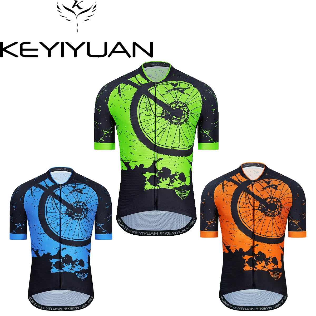 

KEYIYUAN Bike Clothing Men Retro Cycling Jersey Man Mountain Bicycle Shirt Summer Short Sleeve MTB Tops Maillots Ciclismo Hombre