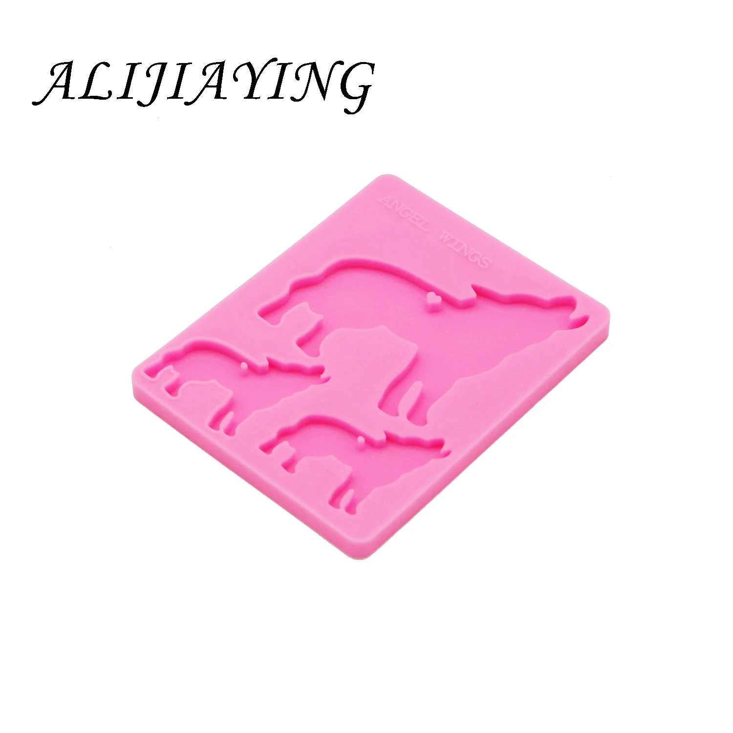 Wolf family silicone mold resin epoxy resin molds for jewelry DIY silicone keychain mould  DY0164