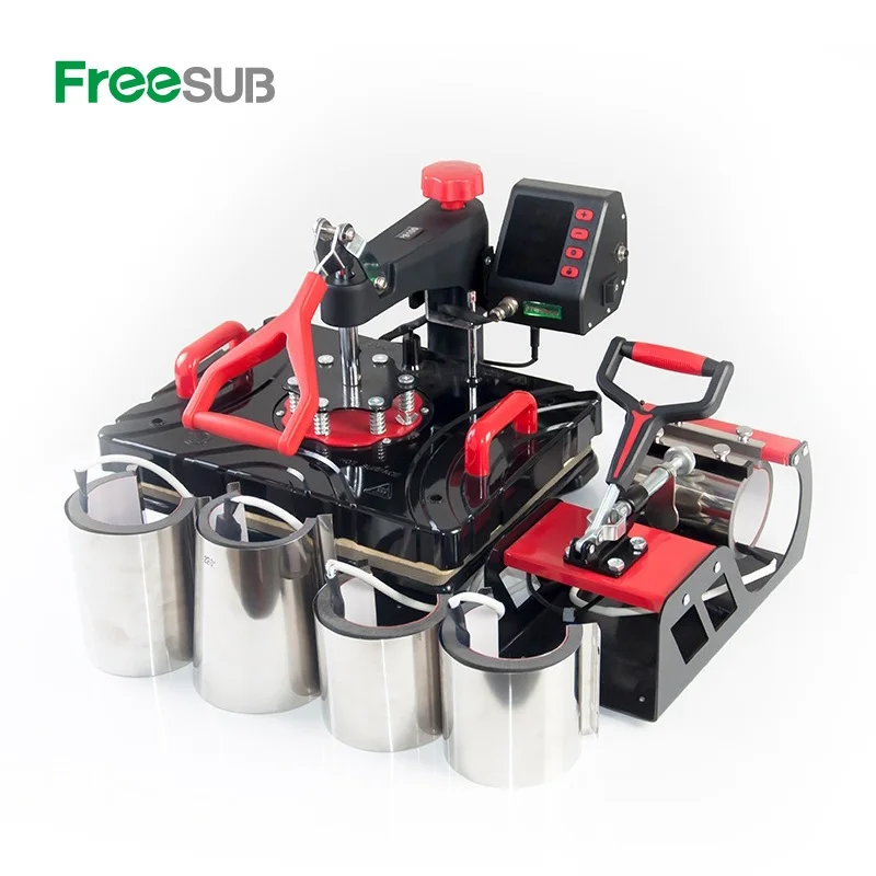 Freesub 5 in 1 combo heat press machine machine T-shirt printing machine