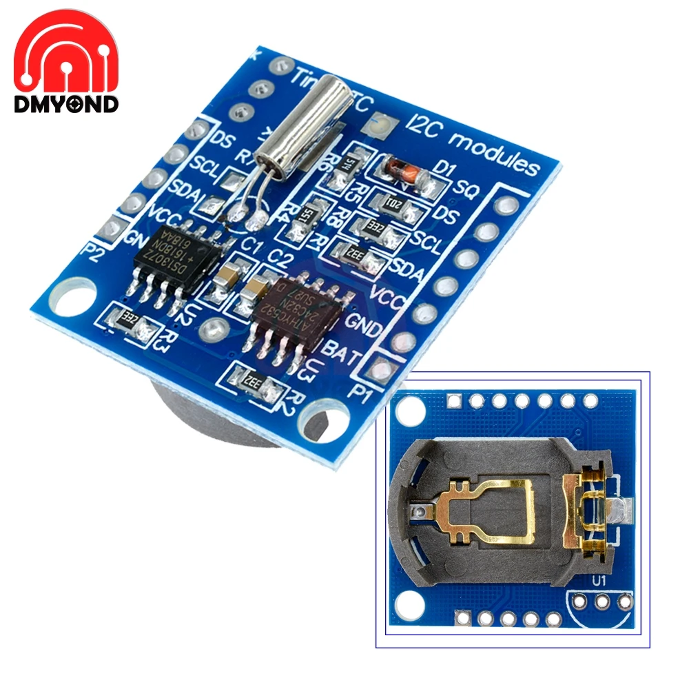 DS1307 Module New Tiny I2C RTC DS1307 AT24C32 Memory Real Time Clock Module For 51 AVR ARM PIC Wholesale Board Without Battery