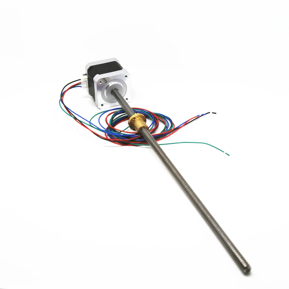 1.8° 1.7A 4Kg.Cm NEMA17 42*40mm 42mm Linear Stepper Stepping Motor  With Shaft Tr8*2(P1)*300mm For 3D Printer JL42HS40-1704AL