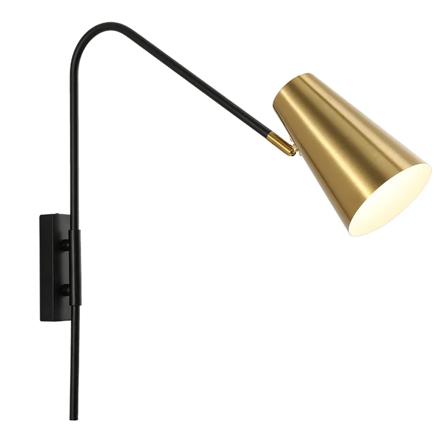 

Nordic Led Wall Lamp Modern Rocking Arm Living Room Bedroom Study Long Arm Long Pole Industrial Light Bedside Reading Lamp