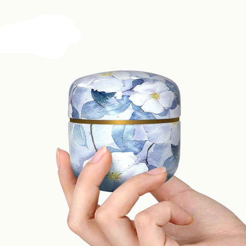 Mini Portable Tinplate Cans, Tea Containers, Japanese-Style Herbal Tea Cans, Candy Snacks Small Round Cans, Packing Box