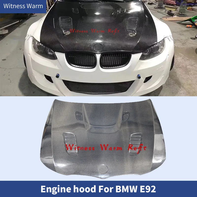 Carbon Fiber Engine Bonnet for Bmw 3 Series Real Carbon Fiber Engine Cover for Bmw E92 Carbon Engine Hood