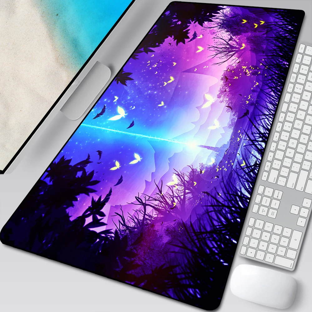 Firefly Mouse Pad Gamer Anti-slip Rubber Gaming Mousepad Keyboard Laptop Computer Speed Mice Mat Oversized Office Pad Mouse Mat