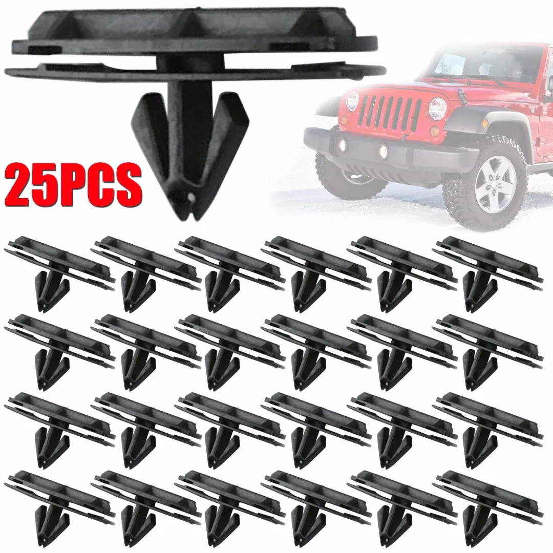 25PCS Fender Flare Rocker Moulding Clip 68039280~AA For Jeep Wrangler Unlimited JK