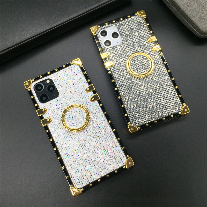 Luxury Glitter Sequin Cover Gold Phone Case for Samsung Galaxy S24 Ultra S23 Plus S21 S10 S20 FE S22 Ultra Note 20 10 9