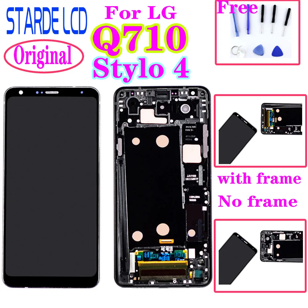 

Original For LG Q Stylo 4 Q710 LCD Display Touch Screen Digitizer with Frame Assemble For LG Q710 Display Stylo4 Q710CS Q710MS Q