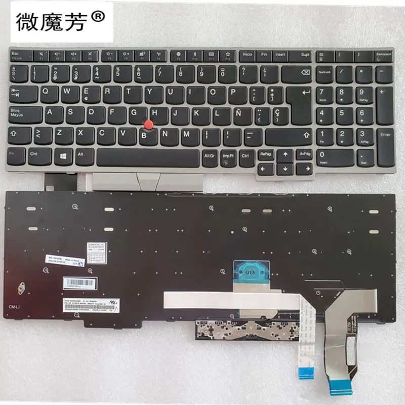 SP spanish Keyboard for ThinkPad E580 E585 E590 E595 L580 L590 T590 FRU 01YP560 01YP640 01YP720 P52 P72