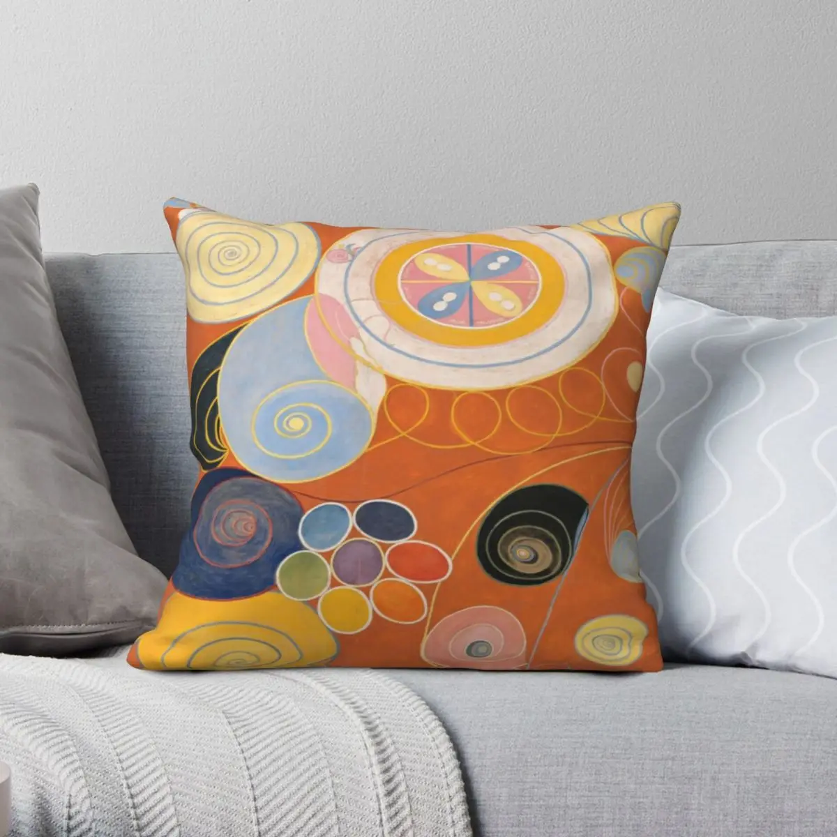 Hilma af Klint The Ten Largest Youth Pillowcase Polyester Linen Velvet Printed Zip Decor Pillow Case Sofa Seater Cushion Cover