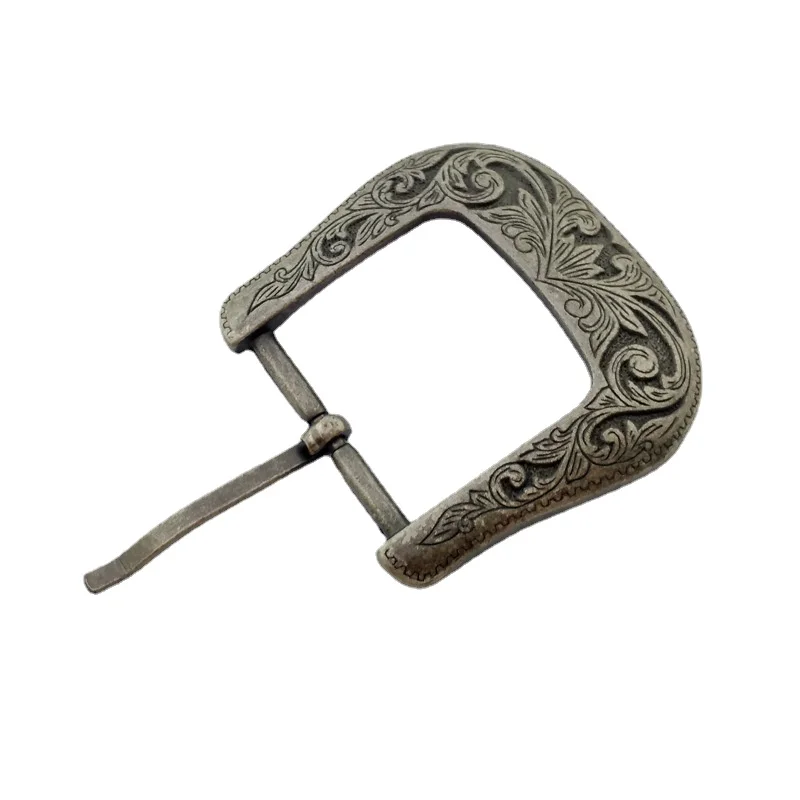 

Women's belt pattern pin buckle ancient silver plated belt buckle zinc alloy environmental protection pin buckle