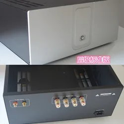 KYYSLB 430*180*386MM Aluminum Panel Rear Stage Amplifier Chassis Box House DIY Enclosure with Feet Switch Amplifier Case Shell
