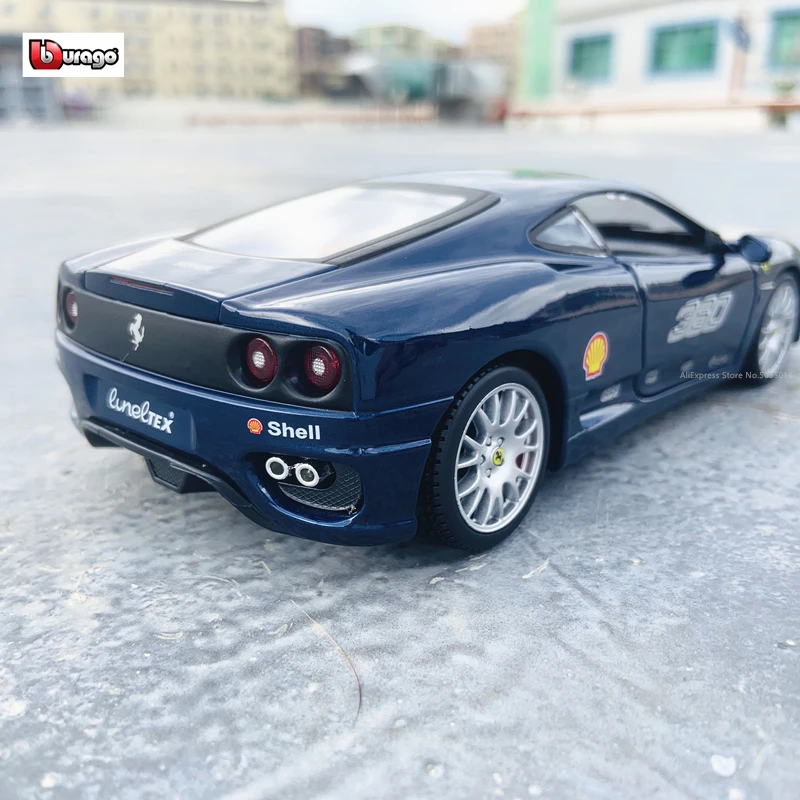 Bburago 1:24 Ferrari 360 Challenge original authorized simulation alloy car model decoration collection toy die-casting model