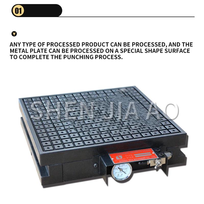 1PC CNC Vacuum Suction Cup Tool 200*400 Vacuum Permanent Magnet Suction Cup Powerful Magnet Vacuum Disk Copper, Aluminum Plate