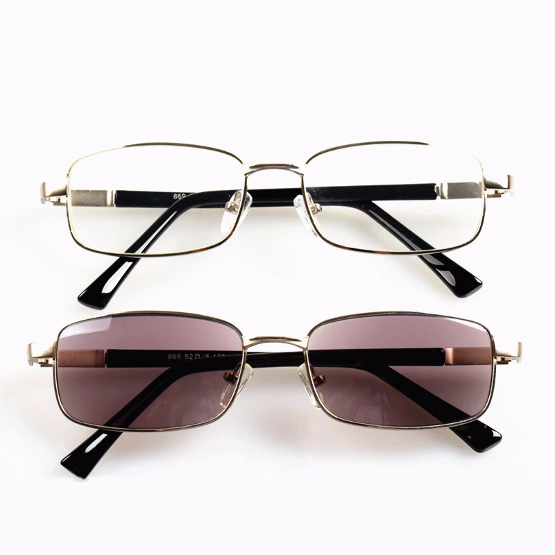 Photochromic Sunglasses Men Women Glass Lens Chameleon Sun Glasses Transition Sunglasses Clear Change to Brown Gray Eyeglasses