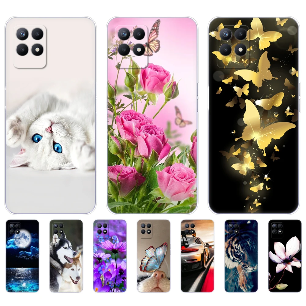 For Realme 8i Case 6.6 inch Back Phone Cover For OPPO Realme8i RMX3151 Fundas Silicon Soft TPU Protective Coque Bumper