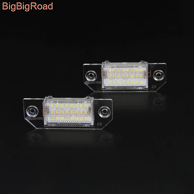 

BigBigRoad Car License Plate Lights Number Frame Light For Ford Sedan 2009~2014 C-Max MK 2003~2011 MK2 Hatchback 2004~2008