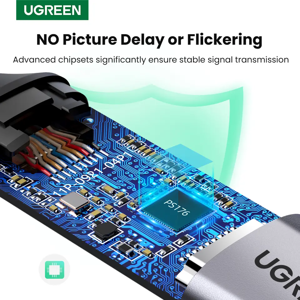 UGREEN USB Type C to HDMI Cable 4K USB C HDMI Adapter For iPhone 15 PC Xiaomi MacBook Pro Air iPad Pro Samsung Galaxy HDMI Cable - 4