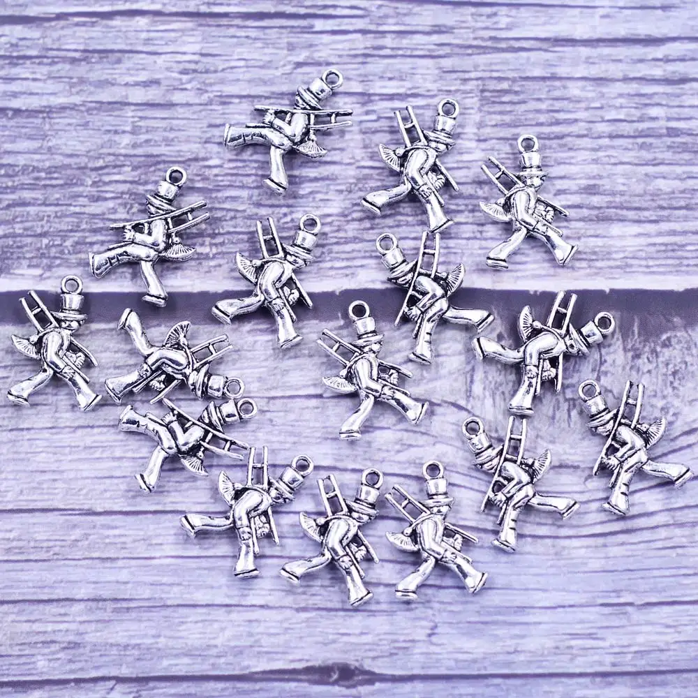 Imagem -06 - Lucky Metal Pingentes para Varredora de Chaminés Tom Prata 20x14 mm 450 Pcs