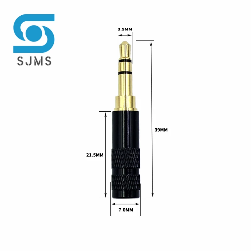 mini 3.5mm Headset Plug 3 Pole Jack with Clip 3.5 mm Repair Headphone Audio Plug Jack Adapter Connector for 4mm Cable Adapter