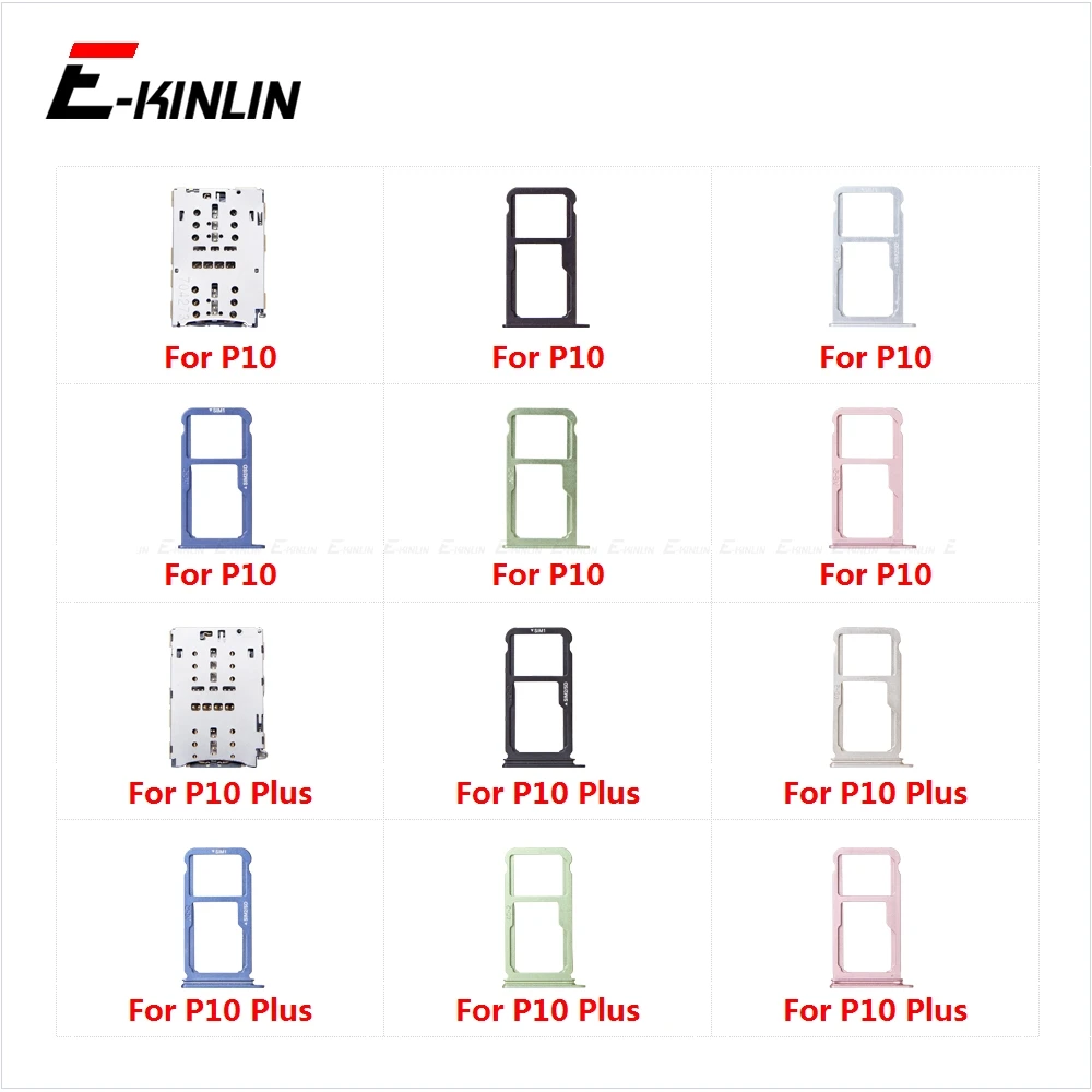Адаптер для лотка Sim-карты, коннектор контейнера для HuaWei P10 Plus VKY-AL00 L29 L29A L09 Micro SD, держатель гнезда, считыватель слотов