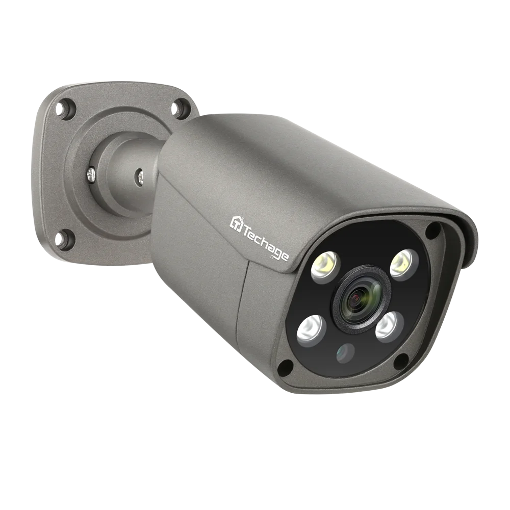Techage 4MP 5MP 4K Beveiliging Metalen POE IP Camera H.265 Outdoor Tweeweg Audio Video Surveillance AI IP camera voor NVR Systeem - afbeelding 2