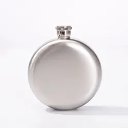 Stainless Steel Hip Flask Portable 5oz 8oz Outdoor Round Wine Pot Business Gift