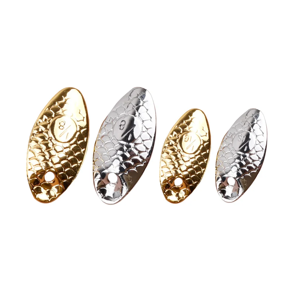 10pcs/lot Fishing Spinner Rings Blades Water drop fish scale sequins Nickel Spoons Plaice Tackle Craft DIY bait lure accessories