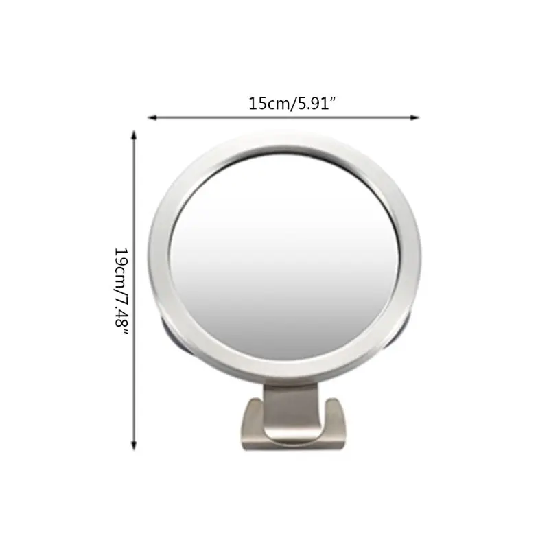 Stainless Steel Anti Fog Shower Mirror Shaving Makeup Mirrors Bathroom Supplies Dropshipping