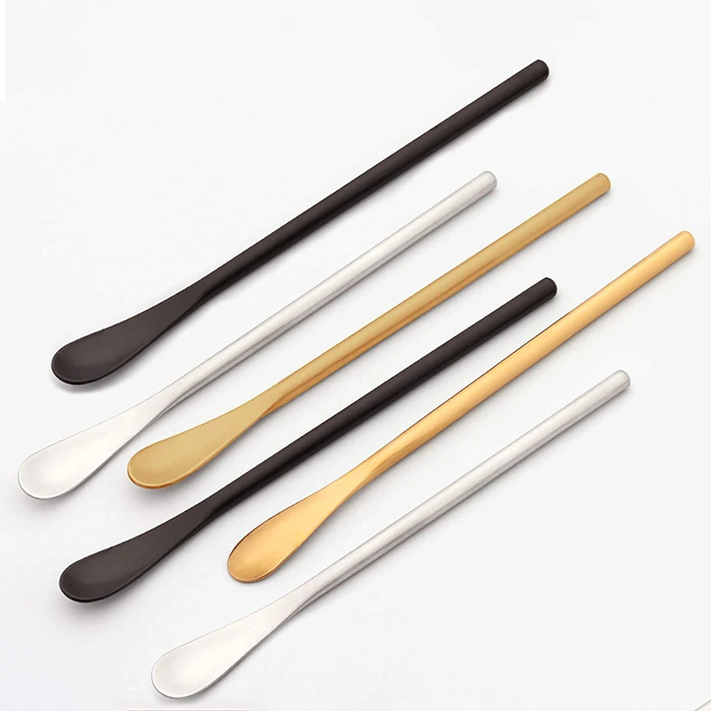 Stainless Steel Stirring Spoons, Coffee Spoon, Ice Cream Spoon,Coffee Stir Sticks, Cocktail Stirrer Spoon, Drink Stir Spoons