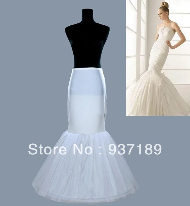 NIXUANYUAN Hot Sale Mermaid Petticoat 1 Hoop Bone Elastic Crinoline Trumpet Hot Sale Wedding Accessories