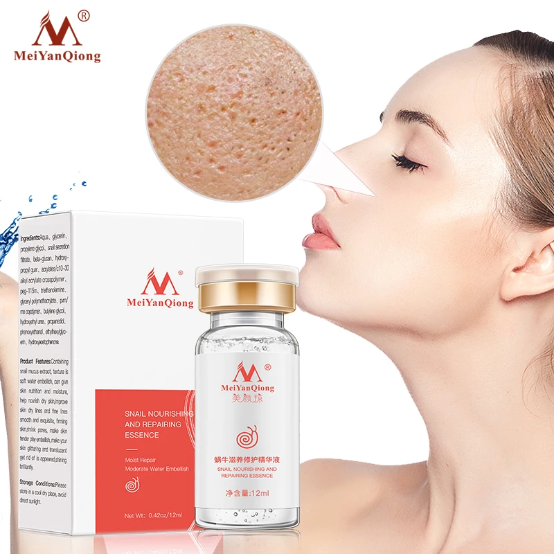 High Quality Snail 100% Pure Plant Extract Hyaluronic Acid Liquid Whitening Blemish Serum Ampoules Anti-acne Rejuvenation Serum