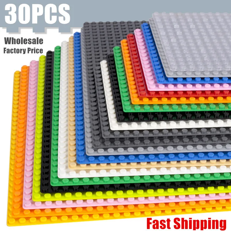 30PCS Building Bricks Base plates Toys Bulk 32x32 32*16 City Classic Building Blocks Baseplate for Wholesale Dropping Factory